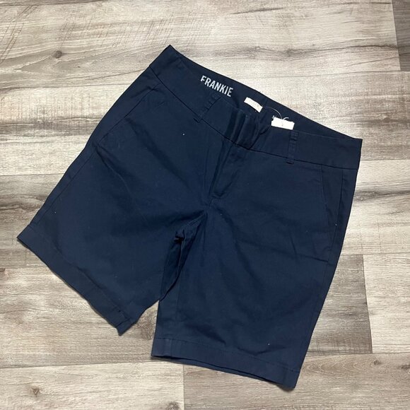 J Crew Stretch Mid Rise Frankie Bermuda Shorts Navy Blue NWT Size 6 - Picture 1 of 6